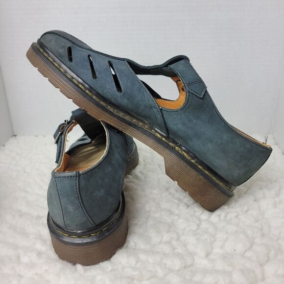 Vtg 70\'s Dr. Martens Mary Jane  Womens Shoes Size 9 Blue Leather England Made main image 9